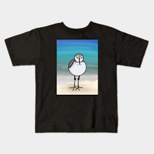 Sandpiper at the Beach - Back Print Kids T-Shirt